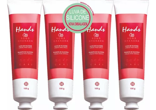 Luva De Silicone Romã Creme Para As Mãos Hands 100g - Hinod - Hidratante  para as Mãos - Magazine Luiza