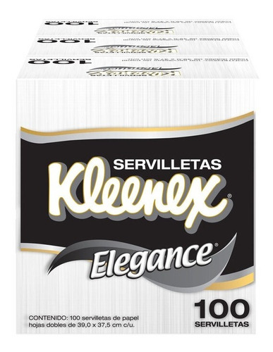 Servilletas Kleenex Elegance 100 Servilletas 3 Piezas