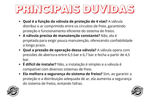 Valvula Proteção 4 Vias Ar (sistema Knorr) Mb 1518/2013/2318
