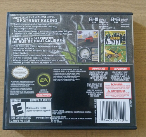Need For Speed Pro Street Para Nintendo Ds Completo (Usado)