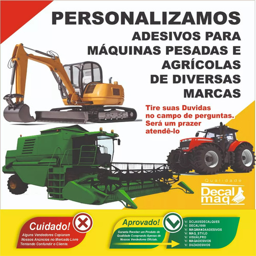Kit Adesivos Compatível Com Trator Agricola 6170m / 6170 M
