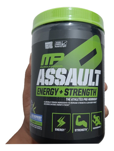 Suplemento Em Pó Muscle Pharm  Pré Treino Assault Creatina Assault Sabor  Fuit Punch Em Pote De 0ml