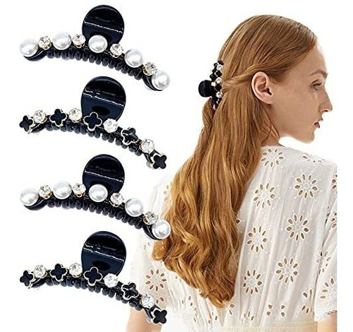 Pinzas - 4 Pcs Pearl Hair Clips Hair Clips For Women Sparkly