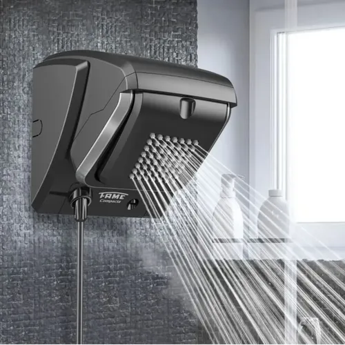 Chuveiro Elétrico Fame Compacta 7800W Preto Controle Eletrônico