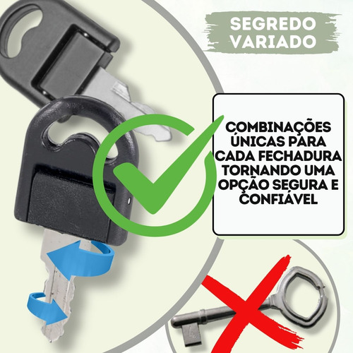 Kit 2 Fechadura Pressão 22mm Tranca Pino Avanço Porta Correr