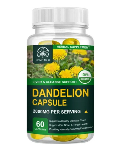 Dandelion Diente De León 2.000 Mg. 60 Cápsulas