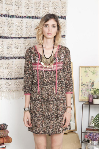 Vestido Bordado Hippie Chic Hindu Rapsodia | Envío gratis Vestido Bordado Hippie Chic Hindu Rapsodia | Envío gratis