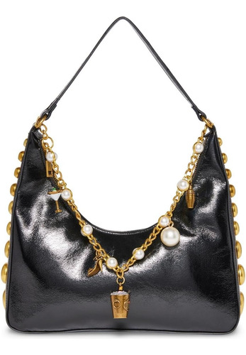 Betsey Johnson Pearl-fect Bolso De Hombro, Negro