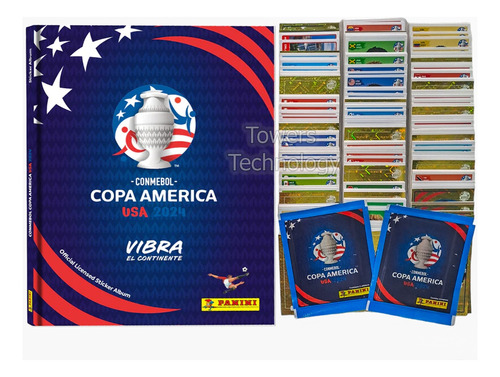 Album Copa America 2024 Pasta Dura + 250 Láminas Sin Repetir
