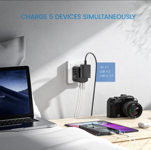 Lencent Adaptador De Tomada De Viagem, Universal