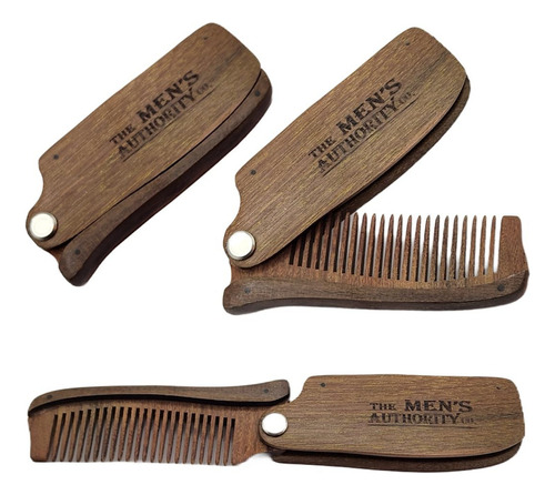 Peineta  M. A. C. Peine De Madera Plegable Para Barba Para H