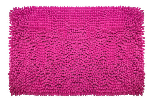 Tapete De Baño Shaggy Coral 50x80 Cm ! Color Rosa