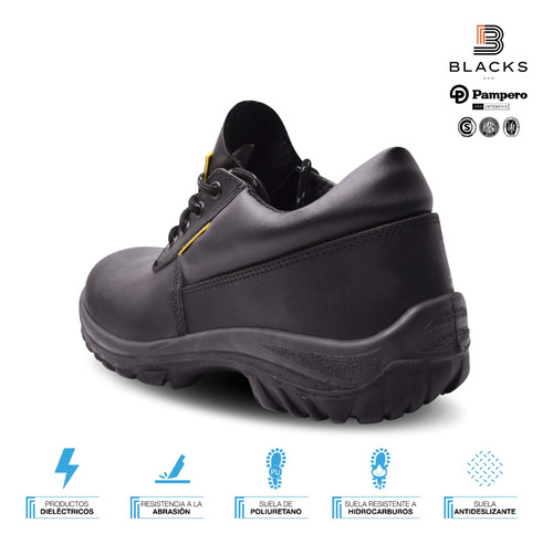 Imagen 3 de 7 de Zapatos De Seguridad Pampero C/ Puntera De Acero Art.609