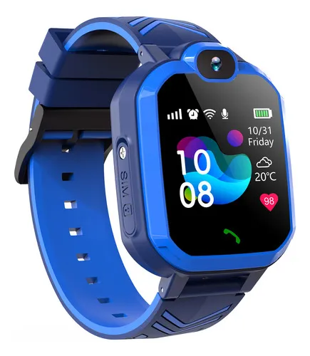 Reloj De Teléfono Inteligente Para Niños, Reloj Inteligente Color De La  Caja Azul