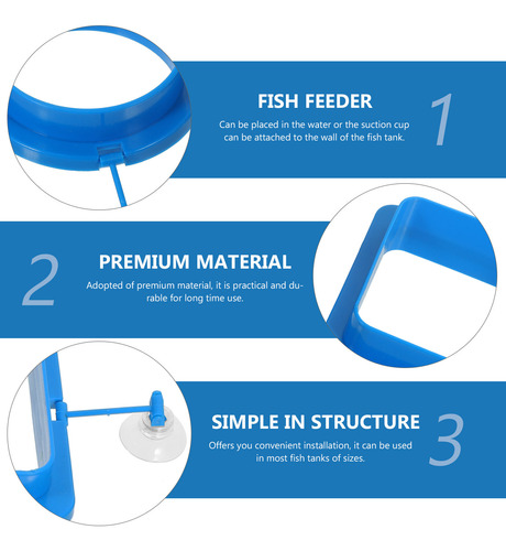 Comedero Colgante Para Peces De Acuario, 2 Unidades, Herrami