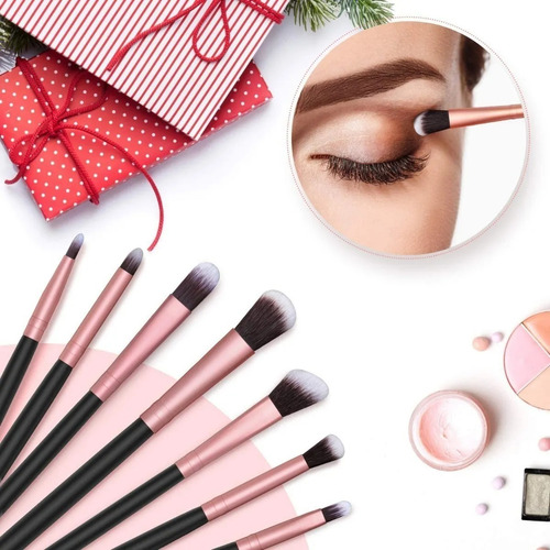 Imagen 4 de 6 de Pinceles Maquillaje Set 14 Brochas Rostro Ojos Con Estuche