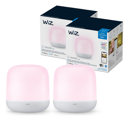 Wiz Connected Paquete De 2 Lmparas De Mesa Porttiles Hero V2