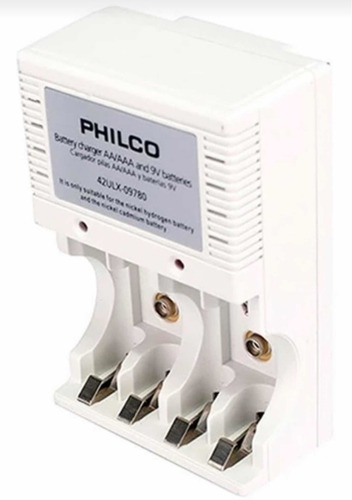 Cargador Philco Para 4 Baterias Aa/aaa Y 9v