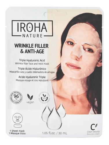 Mascarilla Antiedad C/ Triple Ácido Hialurónico Iroha Nature