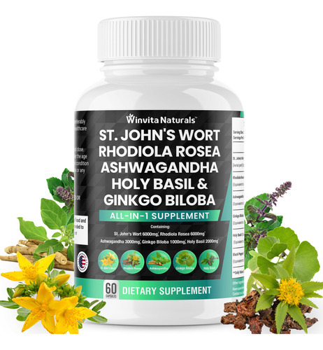 Winvita Naturals St Johns Wort 6000mg Rhodiola Rosea 6000mg 