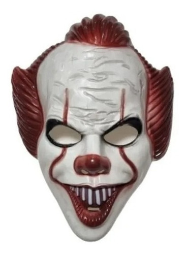 Imagen 2 de 8 de Mascara Careta Rigida De Payaso It Payaso Malvado Disfraz