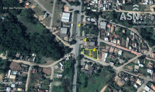 Imagem 3 de 3 de Terrenos Com 520 M² Cada, São Dois Lotes, Plano, Esquina, Em Frente A Rodovia, Bem Localizado - Serramar - Rio Das Ostras - Te0257