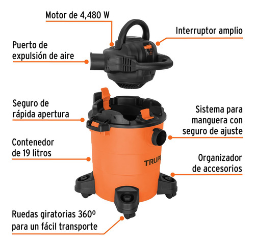 Truper Asp-5s Aspiradora/sopladora De 5 Galones