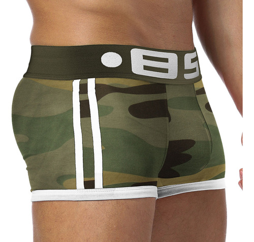 Calzoncillos Cortos Con Estampado De Letras En L Para Hombre