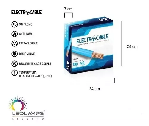 Cable Unipolar Eléctrico 2.5mm Pack x 3 unidades - Electrocable