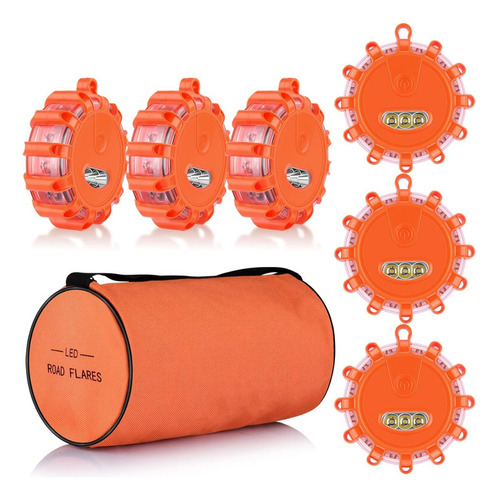 Kit De Luces Led De Emergencia Con 9 Modos Y Base Fuerte