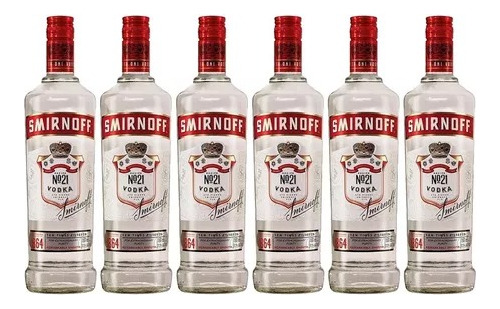 Combo Vodka Smirnoff Do Original Premium Clasico 700 Ml X6