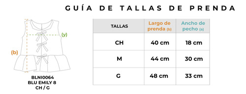 Blusa Con Tres Moños Al Frente Niña Flory 0064