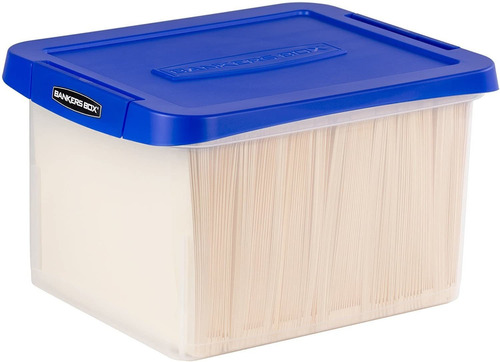 Bankers Box Caja De Archivo De Plastico Resistente Con Riel