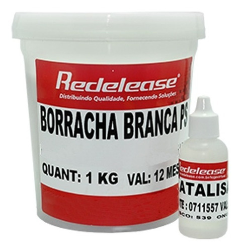 Borracha De Silicone Branca P/ Moldes C Catalisador 1,030 Kg