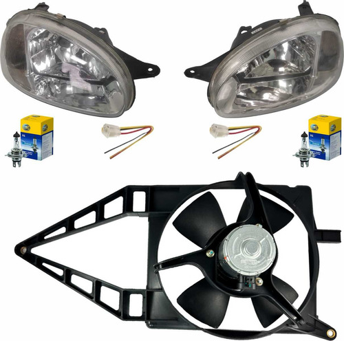 Faros Lisos Moto Ventilador Y Focos Chevy Stationwagon 1.6