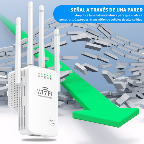 Einaro Repetidor Wifi Amplificador Señal 300mbps 110/230v 750 Wps Blanco