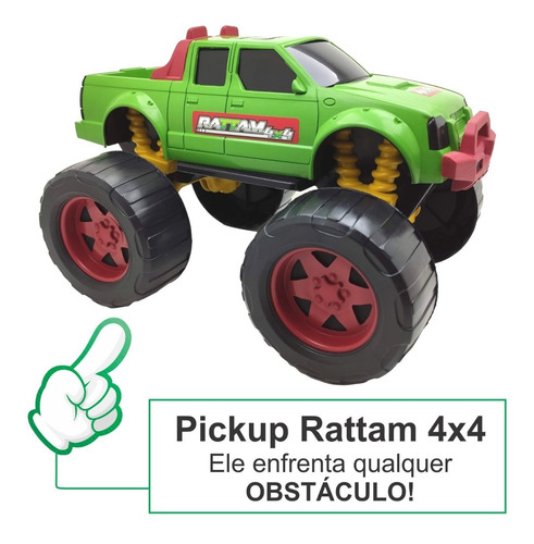 Imagem 4 de 7 de Brinquedo Meninos Caminhonete Roda Grande Carrinho Pickup