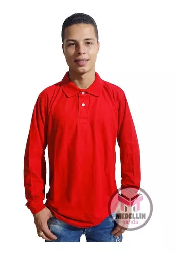 1000 Camiseta Roja Colombia Manga Larga