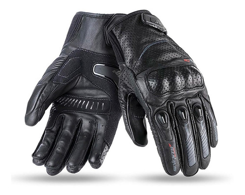 Guantes Moto Seventy Degrees Sd-c8 Negro Gris Protecciones