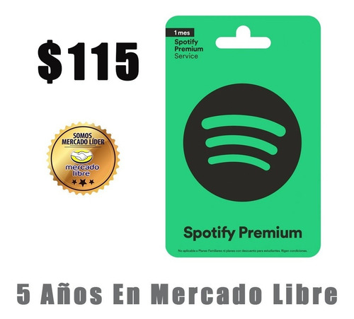 Tarjeta Spotify 115