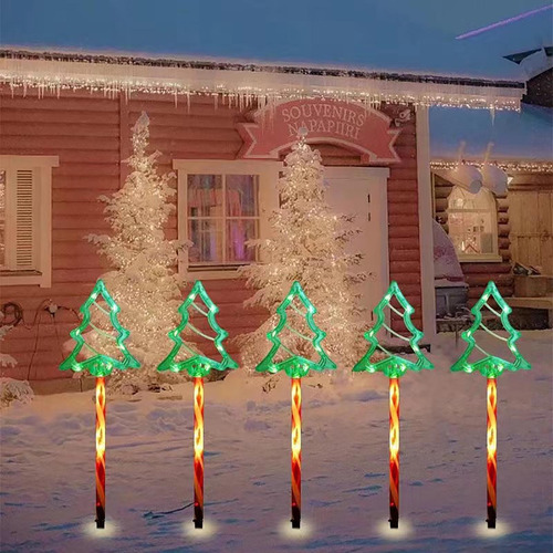 Luz Led Solar Para Árbol De Navidad Montada En El Suelo En Y