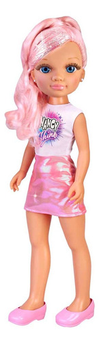 Muñeca Nancy Shine Cabello De Colores 45cm