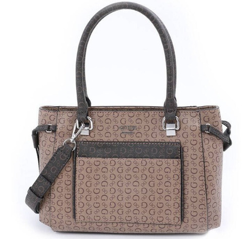 Bolsa Guess Chica Torre Negro Café Beige Vy725905 Para Dama Color Marrón Diseño de la tela Rugoso