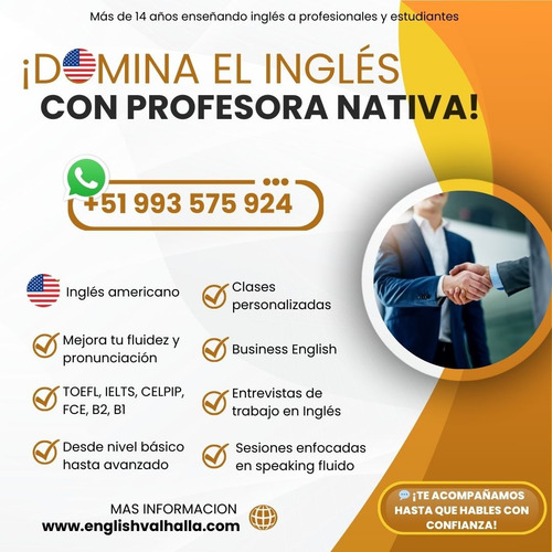 Clases De Inglés Profesora Nativa - Toefl Ielts Business Eng