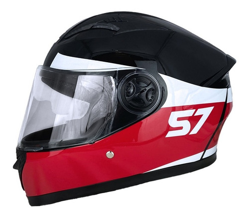 Casco Cerrado C/mica Transparente Diseño Nummer Para Motos