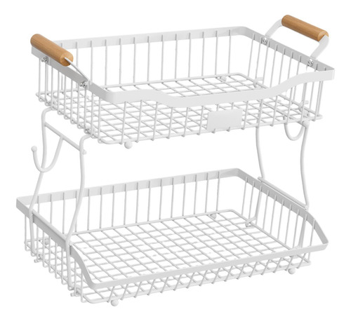 2 Niveles De Canasta De Frutas Soporte De Soporte De Frutas