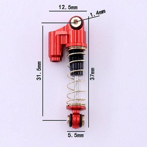 4x Amortiguadores Para Axial Scx24 90081 Rc Accesorio Negro