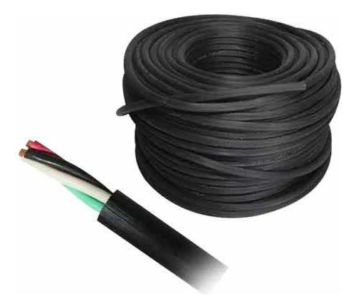 Cable Uso Rudo 4x14 Argos 100 Mts Negro 100% Cobre