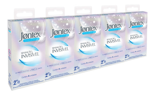 Kit 5x4 Preservativo Jontex Sensação Invisível (20