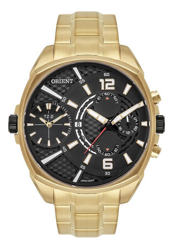 Relógio Orient Xl Masculino Cronógrafo Mgsst004 Dourado